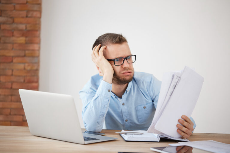 Small business owner struggling with finance, representing challenges faced by MSMEs in India